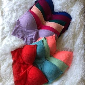 Victoria Secret Pink Bralette lot of 10